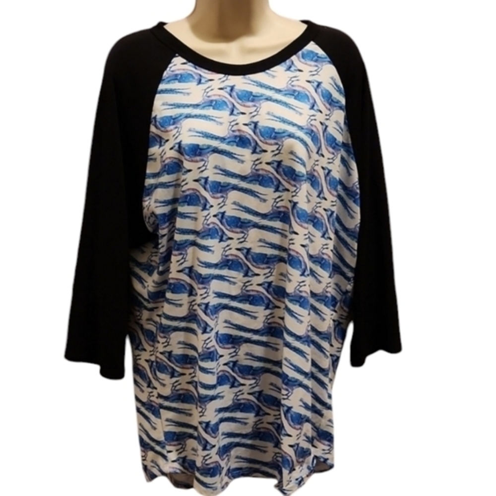 LulaRoe Womens Baseball Sleeve‎ T-shirt